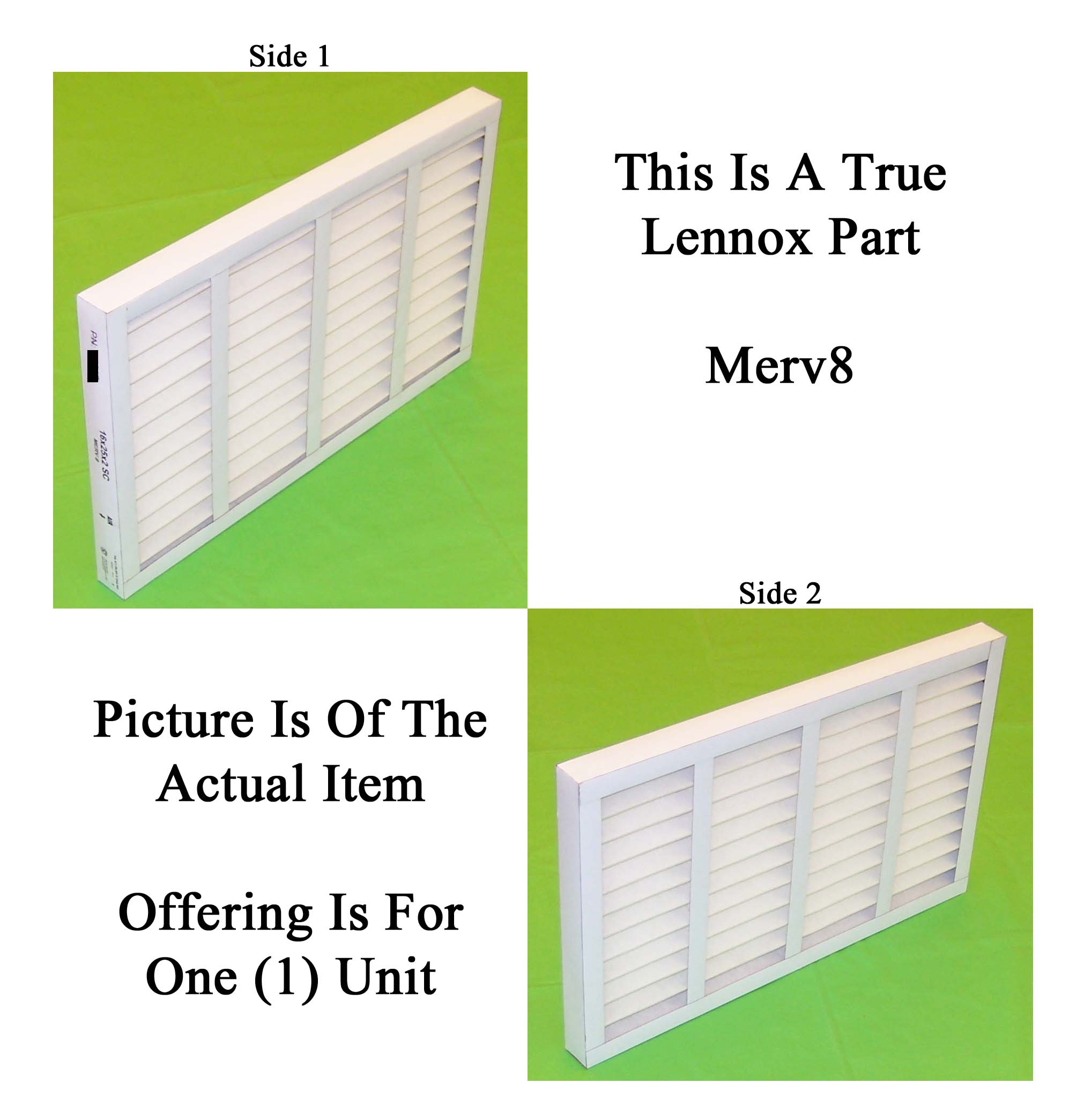 OEM Lennox Air Filter MERV 8 / MERV8 16x25x2