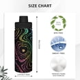 thumbnail image 3 of Haiem Rainbow Glitter Printed Sports Insulated Kettle 18oz stainless steel kettle Leak-proof Water Bottle,Double-wall Insulated Bottle for Travel,Sports,Fitness, 3 of 7