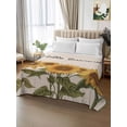 thumbnail image 2 of Hello Summer Twim XL Size Flat Sheet, Wrinkleproof & Fadeproof Cooling Flat Bed Sheet Only, Vintage Spring Floral Sunflowers Breathable Soft Bedding Top Sheets 66 x 102 Inches, 2 of 8