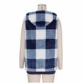 thumbnail image 7 of Womens Fleece Vest Plaid Casual Sleeveless Hoode Jacket Outerwear Vests Coat with Pockets Womens Fall Fashion 2025 (M, Blue), 7 of 7