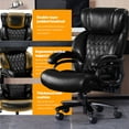 thumbnail image 6 of Qusaphy Big and Tall 800 lbs Heavy Duty Executive Office Chair, Ergonomic High Back PU Leather Computer Chair with Massage Footstool, 6 of 9