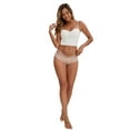 thumbnail image 5 of Unique Bargains Women's Lace Ice Silk Mid Rise Comfort Underpants L Beige, 5 of 6