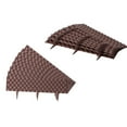 thumbnail image 5 of Set of 8 Pcs Decorative Rattan-Inspired Plastic Landscape Edging and Garden Fence Borders in a Rich Coffee Hue for Lawn, Outdoor Patio, Garden, and Flower Bed, 5 of 7
