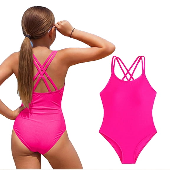 Swimsuits Gold Girls One Piece Swimsuits Bathing Suits for Girls 11-12 Years