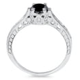 thumbnail image 2 of Pompeii 1 1/4ct Vintage Black Diamond Engagement Ring 14K White Gold (G/H,I2), 2 of 4