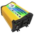 thumbnail image 1 of 300W Real Power 220V Modified Sine Wave Inverter with 3000W Surge Peak, Yellow Plastic, 12V Input, Multiple Protections (Reverse Connection, Overheat, Over/Under Voltage), 1 Socket + 2 USB 2.1A,, 1 of 6