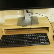 Wooden Computer Monitor Stand,Wooden Stand Monitor Riser Desktop Organizer,Wooden