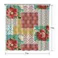thumbnail image 5 of Boho Style Shower Curtain Pioneer Floral Vintage Retro Shower Curtain for Bathroom Home Decor Bathtubs Waterproof Fabric Curtain with 12 Hooks 72x72in, 5 of 5