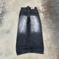 thumbnail image 1 of Pantalones vaqueros holgados Y2K con bordado Retro, pantalones vaqueros de alta calidad, moda Hip Hop, calle gótica, Harajuku, pantalones vaqueros holgados de pierna ancha para hombres y mujeres, 1 of 5