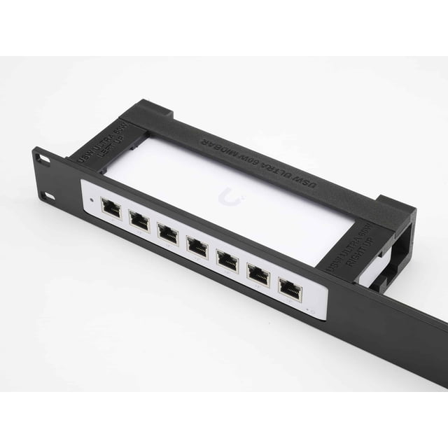 Rack Mount for UniFi USW-Ultra Switch Series - Injection Molded Front Panel and 3D Printed Rear arms 19inch 1U