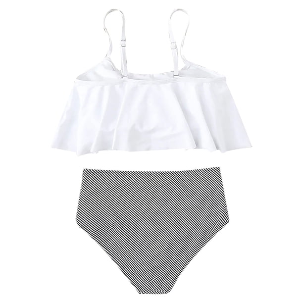 Mujeres que imprimen traje de baño pequeño de color sólido fresco Split Bikini Set traje de baño OAVQHLG3B Store lin121212
