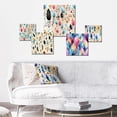 thumbnail image 2 of Designart "Soft Boho Fronds I" Floral Wall Art Set Of 5 - Pink Cottage Living Room Metal Art Set, 2 of 6