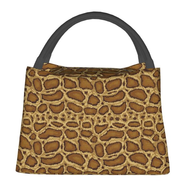 Balery Snake Skin Bolsa de Aislamiento Portátil – Bolsa de Almuerzo con Forro de Aluminio Mejorado, Funda Impermeable y Fácil de Limpiar para Picnic y Caja de Almuerzo