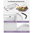 thumbnail image 3 of Extendable And Movable Drainage Mesh Basket, Stainless Steel Fine Mesh Colander Offers Comfortable Hold For Your Culinary Creations, 3 of 4