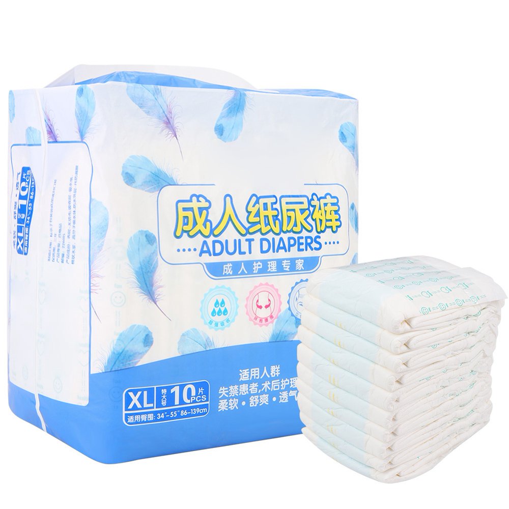 Mgaxyff Elderly Diapers, Disposable Adult Diapers,10pcs/bag Unisex