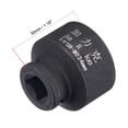 thumbnail image 2 of Uxcell 3/8" Drive by 24mm 6-Point Impact Shallow Socket, CR-MO Standard Metric Sizes, 2 of 5