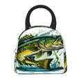 thumbnail image 3 of Naloa Big bass fish Print Lunch Bag for Women Men,Insulated Lunch Box for Adult,Reusable Lunch Tote Bag for Work, Picnic or Travel, 3 of 9