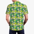 thumbnail image 3 of Balery Cartoon Koala Bear and Leaf Printed Men’s Short Sleeve Polo Shirt, Midweight Men's Shirt,Golf Polo shirts -Small, 3 of 8