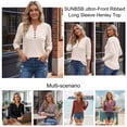 thumbnail image 6 of SUNBS Tunic Shirts for Womens Long Sleeve Tops Casual V Neck Sweaters for Women Blouses, 6 of 9