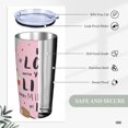 thumbnail image 3 of Ice Cream Pattern 20oz Travel Tumbler With Lid And Straw, Be In Love With Your Life Every Minute Of It Stainless Steel Tumblers Insulated Coffee Cup Mug Gift For Men Women, 3 of 6