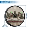thumbnail image 3 of Voice Activated Clock with Glow Light 12 Inch Large Silent Wall Clock Battery Operated for Home Decor Snowmen and Deer in The Forest, 3 of 8