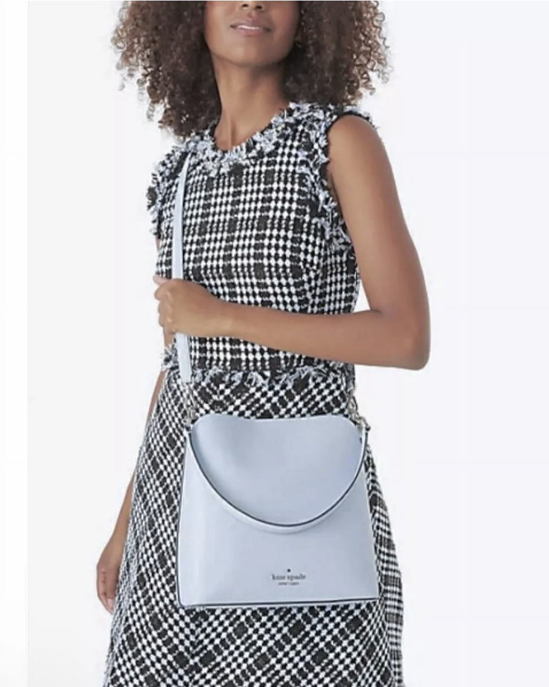 New Kate Spade Darcy Small Bucket Bag Colorblcok Grain Leather Pale Hydra