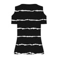 thumbnail image 5 of 2024 Off Shoulder Tank Tops for Women Trendy O Ring Shoulder Blouses Cute Striped Pattern Beach T-shirt, 5 of 5