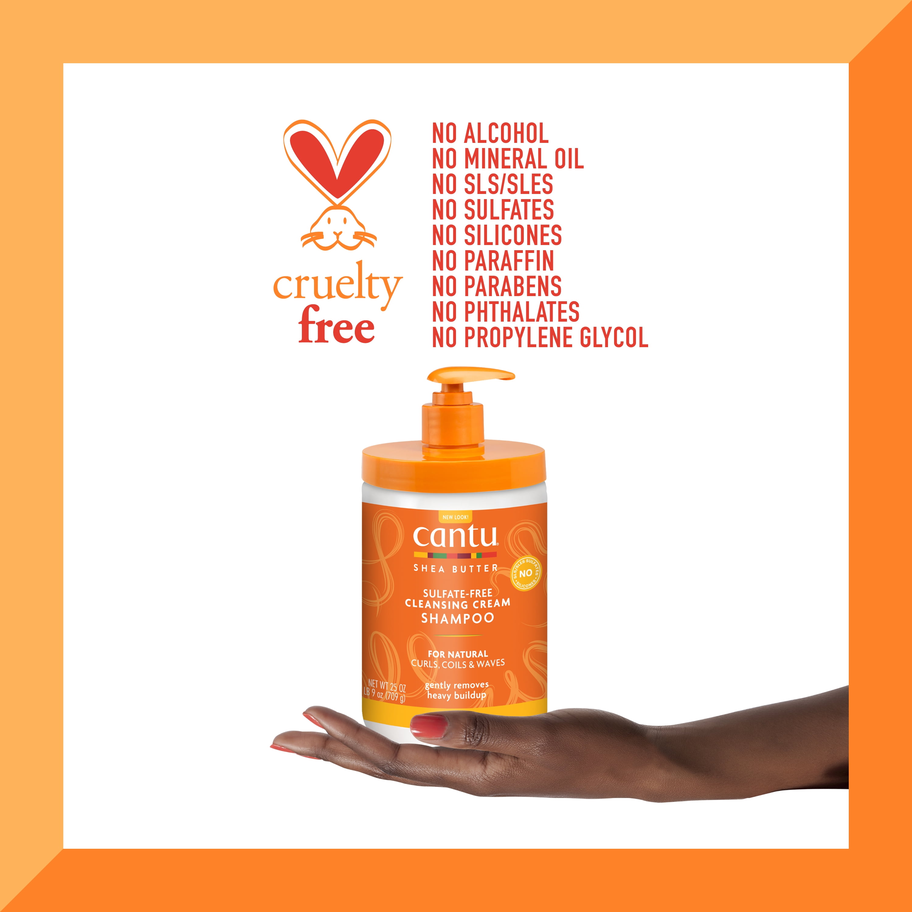 (3 pack) Cantu Shea Butter for Natural Hair Sulfate-Free Cleansing Cream Shampoo, 25 oz