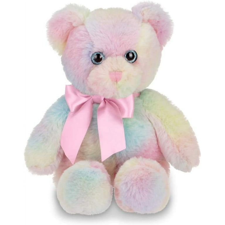 Bearington Candi Rainbow Plush Stuffed Animal Teddy Bear 12 inches