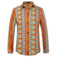 thumbnail image 1 of SSLR Hawaiian Shirts for Men Dress Shirt Button Down Shirt Floral Long Sleeve Shirt, 1 of 8