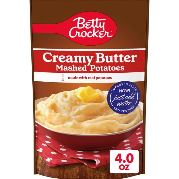 Betty Crocker Creamy Butter Mashed Potatoes, Made with Real Potatoes, 4 oz