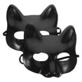 thumbnail image 1 of 2 máscaras de papel para pintar DIY para fiesta de Halloween, máscara de gato en blanco para adultos, máscara de mascarada para cosplay y manualidades, máscara de miedo para decoraciones de Hallowee, 1 of 5