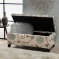 thumbnail image 2 of Poussette de Rangement en Tissu Floral Sarai, Blanc/ Bleu, 2 of 5