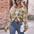 thumbnail image 2 of Ketyyh-chn99 Women's Shirts 2024 3/4 Length Sleeve Womens Tops Cute Shirts Yellow,S, 2 of 5