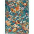 thumbnail image 3 of Nourison Allur Floral Turquoise Multicolor 5'3" x 7'3" Area Rug, (5x7), 3 of 9