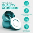 thumbnail image 7 of Hearts & Crafts Empty Tin Candle Jars with Lids for Candle Making - 8oz - Teal, 7 of 7
