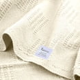 thumbnail image 6 of Linteum Textile Hospital Thermal SNAGLESS Blanket, 100% Cotton (74x100 in, Cream) 2 Pack, 6 of 9