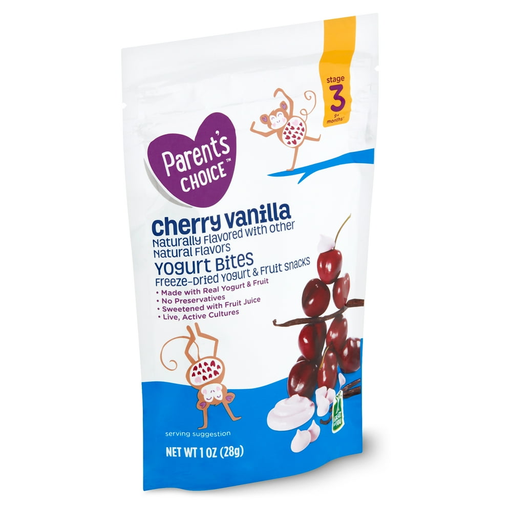 Parent's Choice Cherry Vanilla Yogurt Bites, Stage 3, 9+ Months, 1 oz