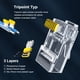 thumbnail image 3 of Conector de paso RJ45 Cat6, paquete de 50 unidades ZoeRax, 3 of 8