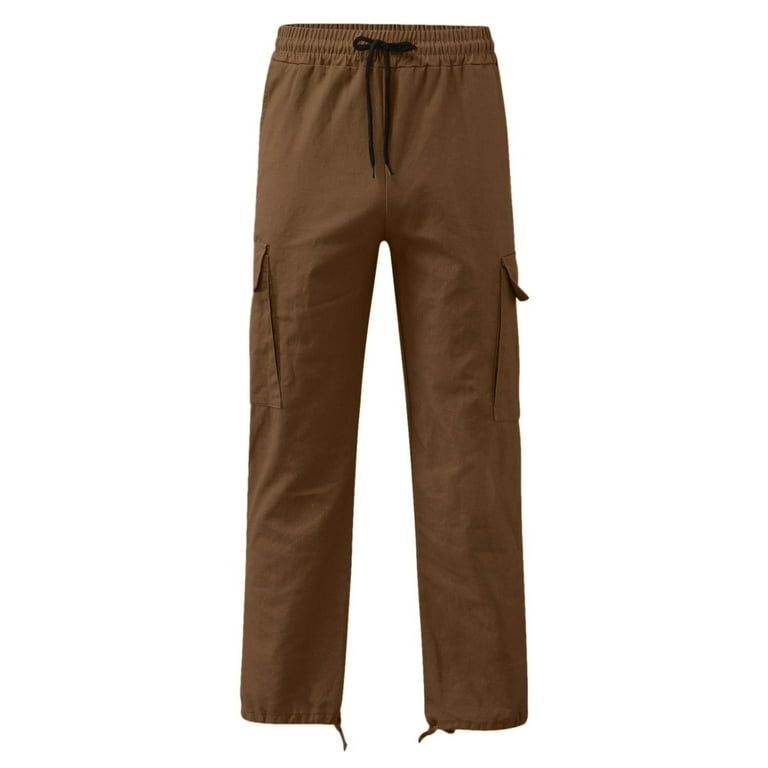 WEAIXIMIUNG Men's Cargo Pants Size 42 Mens Casual Waist