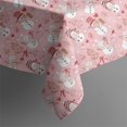 thumbnail image 5 of Pink Christmas Snowman Pattern Square Tablecloth,Waterproof Square Table Cover,Wipeable Spillproof Washable Table Cover for Home Kitchen Party Decor 42"X42"(107x107cm), 5 of 6