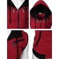 thumbnail image 5 of H2H Mens Casual Slim Fit Zip-up Sleeveless Hoodie Lightweight Workout Tank Tops Gym Hoodies (CMOHOSL012), 5 of 6