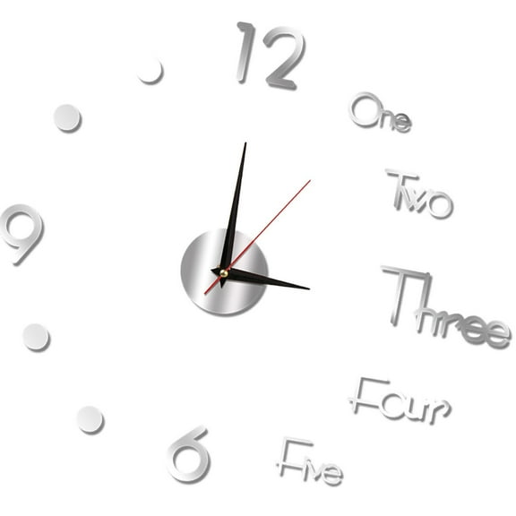 Night Light Wall Clock Frameless Decorative Luminous Silent Clock for Living Room Bedroom 40cm