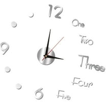 Night Light Wall Clock Frameless Decorative Luminous Silent Clock for Living Room Bedroom 40cm