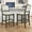 Brown, variant on Cherry Rubber Wood Counter Height Bar Stools Set of 2 - 25.12 in Seat Height for Kitchen Island