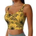 thumbnail image 2 of Pofeuu Autumn Sunflower Print Sports Bra for Women Sexy Vest Yoga Running Gym Fitness Crop Bras Tops-X-Large, 2 of 8