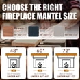 thumbnail image 3 of S-HOME 60 Inch Rustic Wood Fireplace Mantel in Natural Finish, Wall-Mounted Floating Shelf for Home Decor & Design, 3 of 5