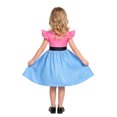 thumbnail image 6 of LILIYA Girls Halloween Flutter Sleeves Dress with Skeleton and Bow, Elegant Gown for Fall Festivities and Parties D, 6 of 6