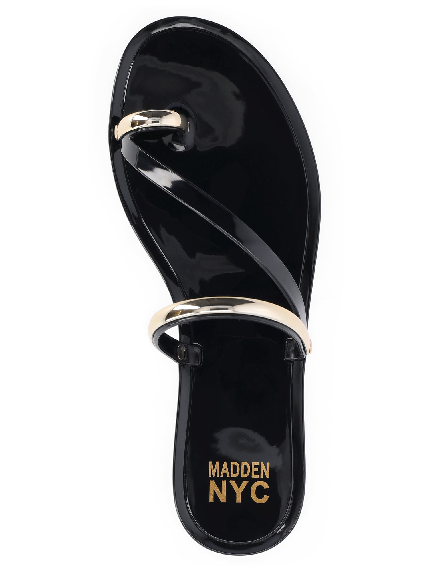 Madden NYC Women's Toe Ring Jelly Slide Sandals