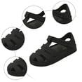 thumbnail image 4 of YDFCWXW Jelly Sandals for Girls,Boys Summer Casual Closed Toe Jelly Flats Shoes with Adjustable Strap for Toddler Kids (Black, 2-2.5 Years), 4 of 5